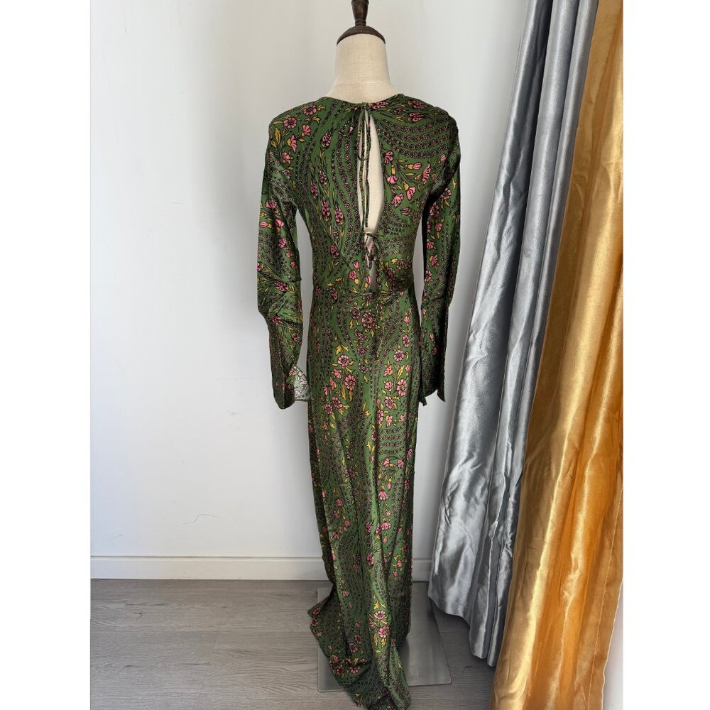 Veronica Beard Gemma Silk-Blend Satin Maxi Dress - Picture 4 of 11